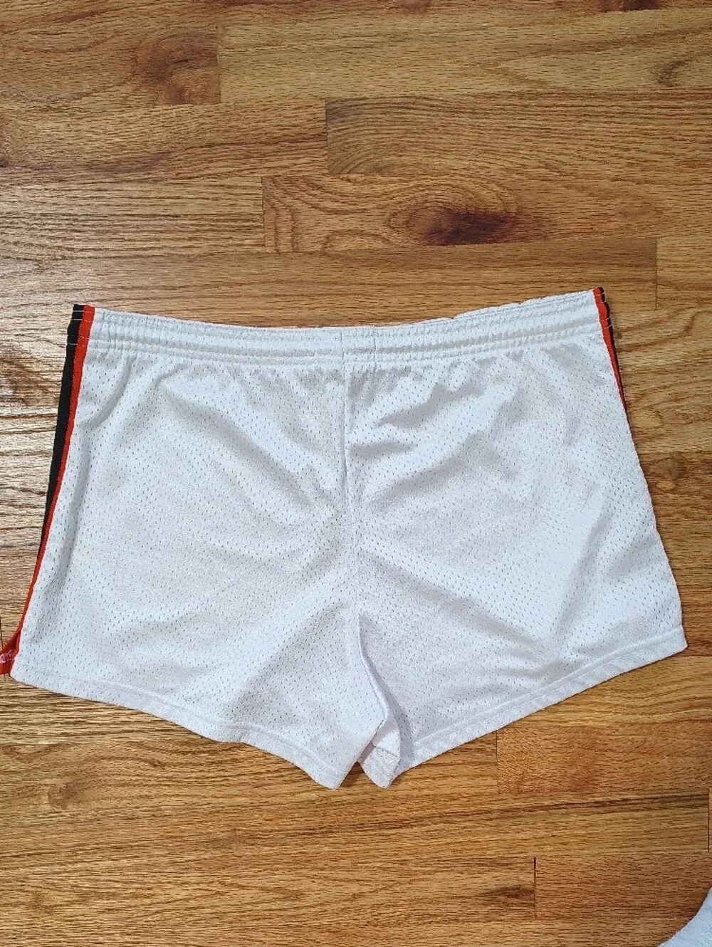 Princeton Men's White Mesh Shorts with Orange & Black Trim
